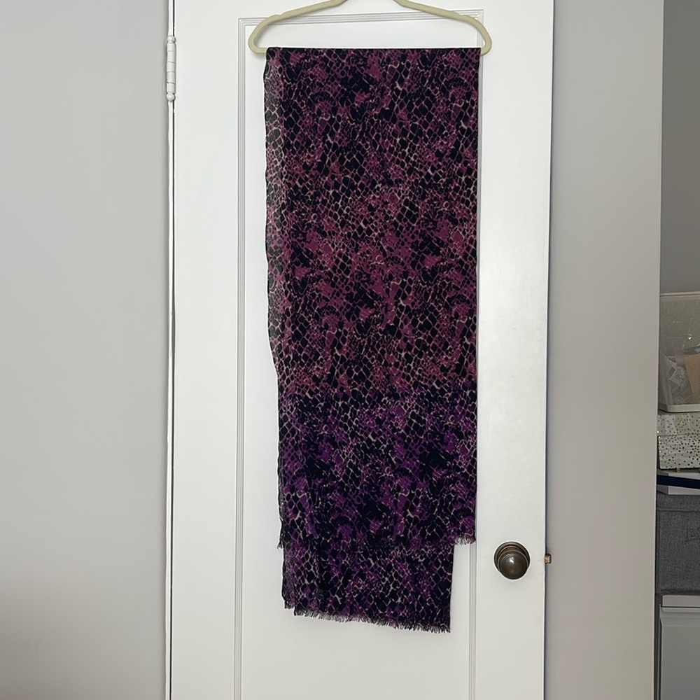 Club Monaco Purple Python Scarf